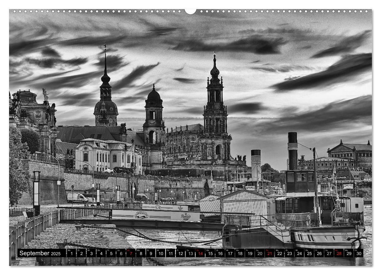 Bild: 9783435719488 | Dresden Faszination Schwarz Weiss (Wandkalender 2025 DIN A2 quer),...