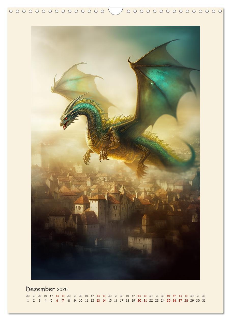 Bild: 9783435857432 | Malerische Drachen (Wandkalender 2025 DIN A3 hoch), CALVENDO...