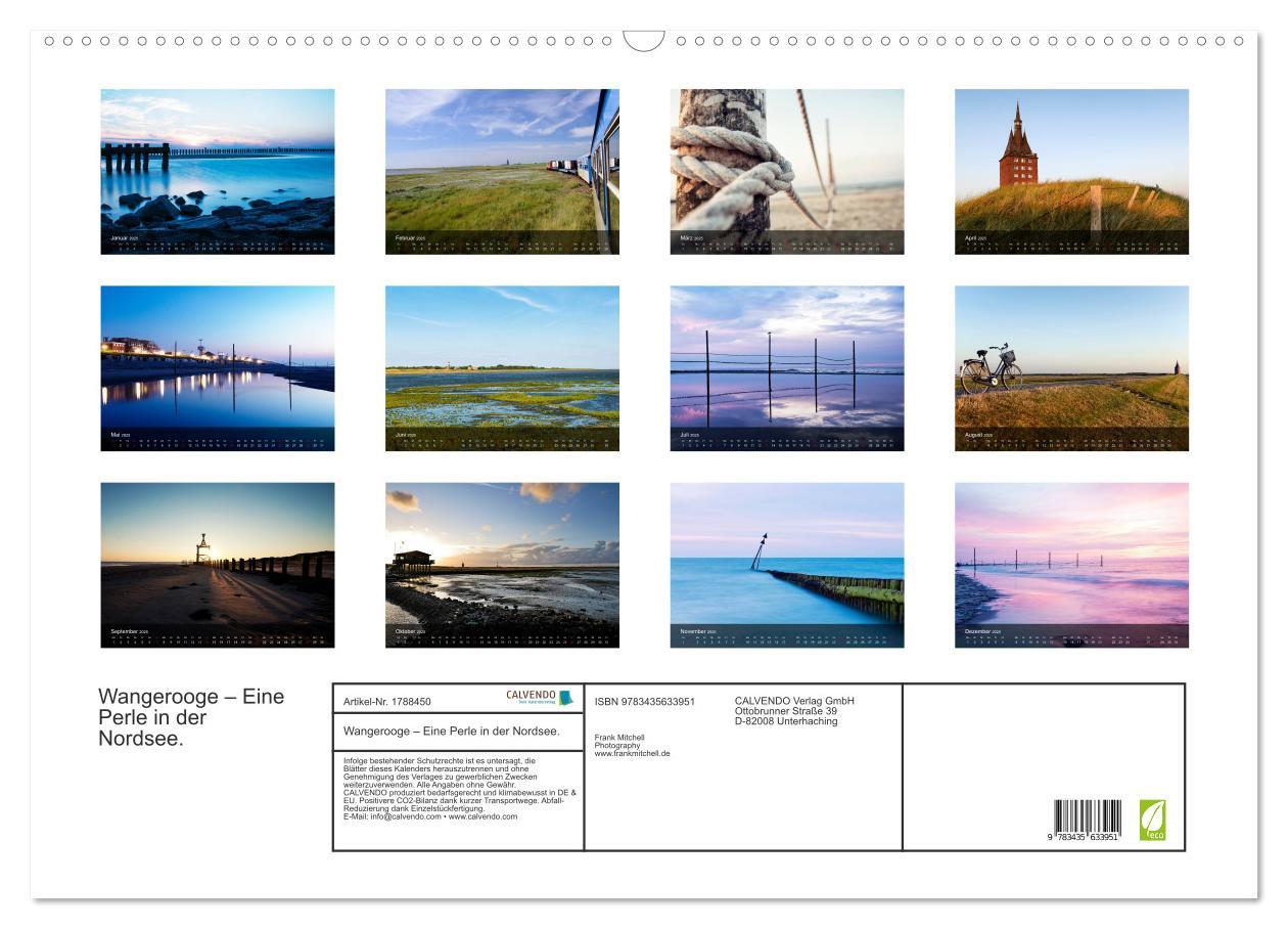 Bild: 9783435633951 | Wangerooge ¿ Eine Perle in der Nordsee. (Wandkalender 2025 DIN A2...