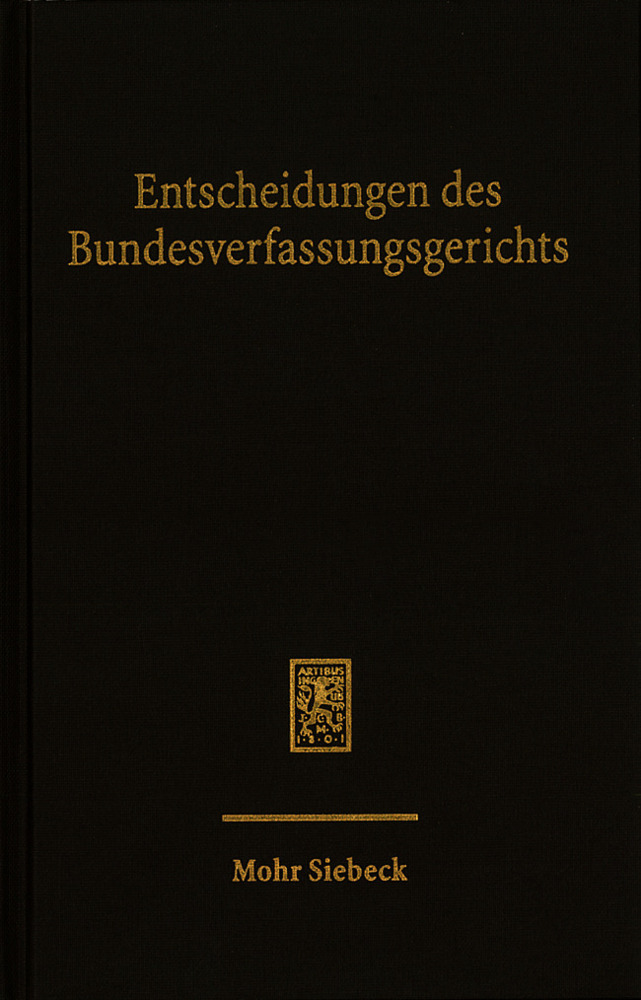 Cover: 9783161633126 | Entscheidungen des Bundesverfassungsgerichts (BVerfGE) | Band 165
