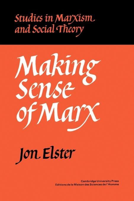 Cover: 9780521297059 | Making Sense of Marx | Jon Elster | Taschenbuch | Paperback | Englisch