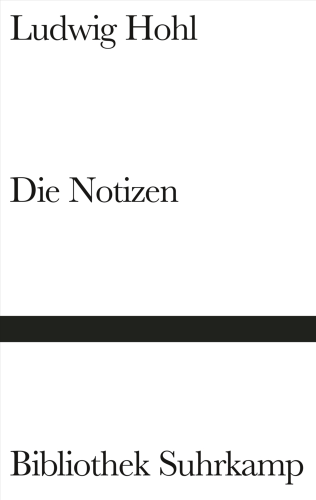 Cover: 9783518224830 | Die Notizen oder Von der unvoreiligen Versöhnung | Ludwig Hohl | Buch
