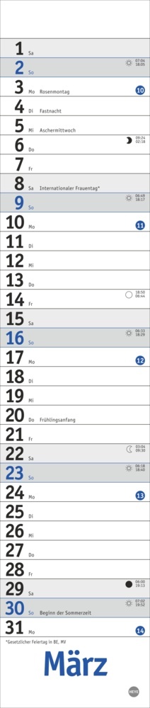 Bild: 9783756406357 | Langplaner mini, blau 2025 | Kalender | Spiralbindung | 13 S. | 2025