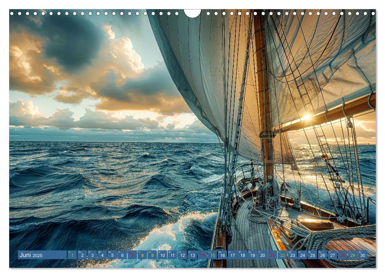 Bild: 9783435697731 | Mit dem Wind um die Welt - segeln (Wandkalender 2025 DIN A3 quer),...