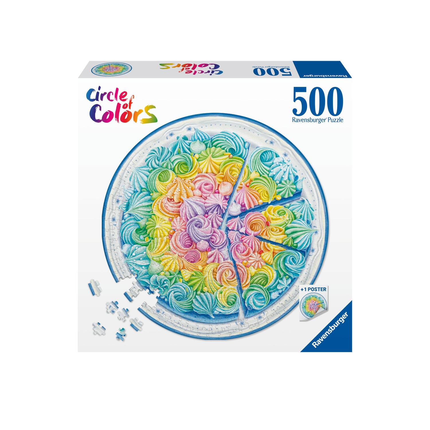 Cover: 4005556173495 | Ravensburger Puzzle 17349 - Circle of Colors Rainbow Cake - 500...