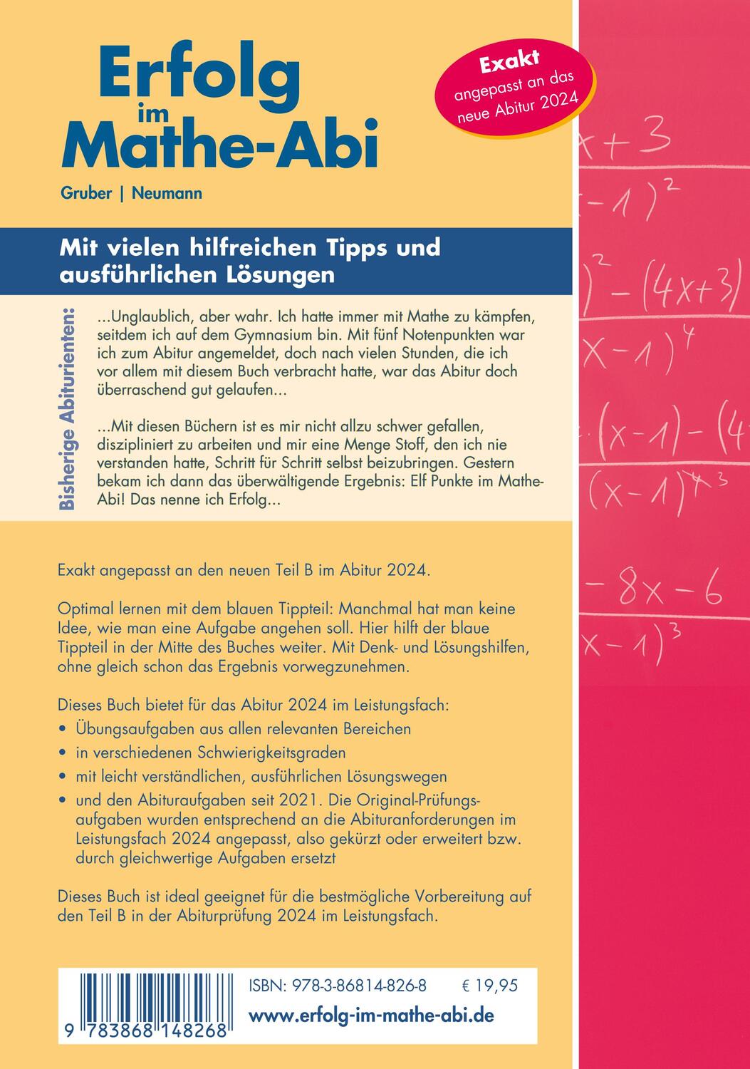 Rückseite: 9783868148268 | Erfolg im Mathe-Abi 2024 Leistungsfach Teil B Baden-Württemberg | Buch