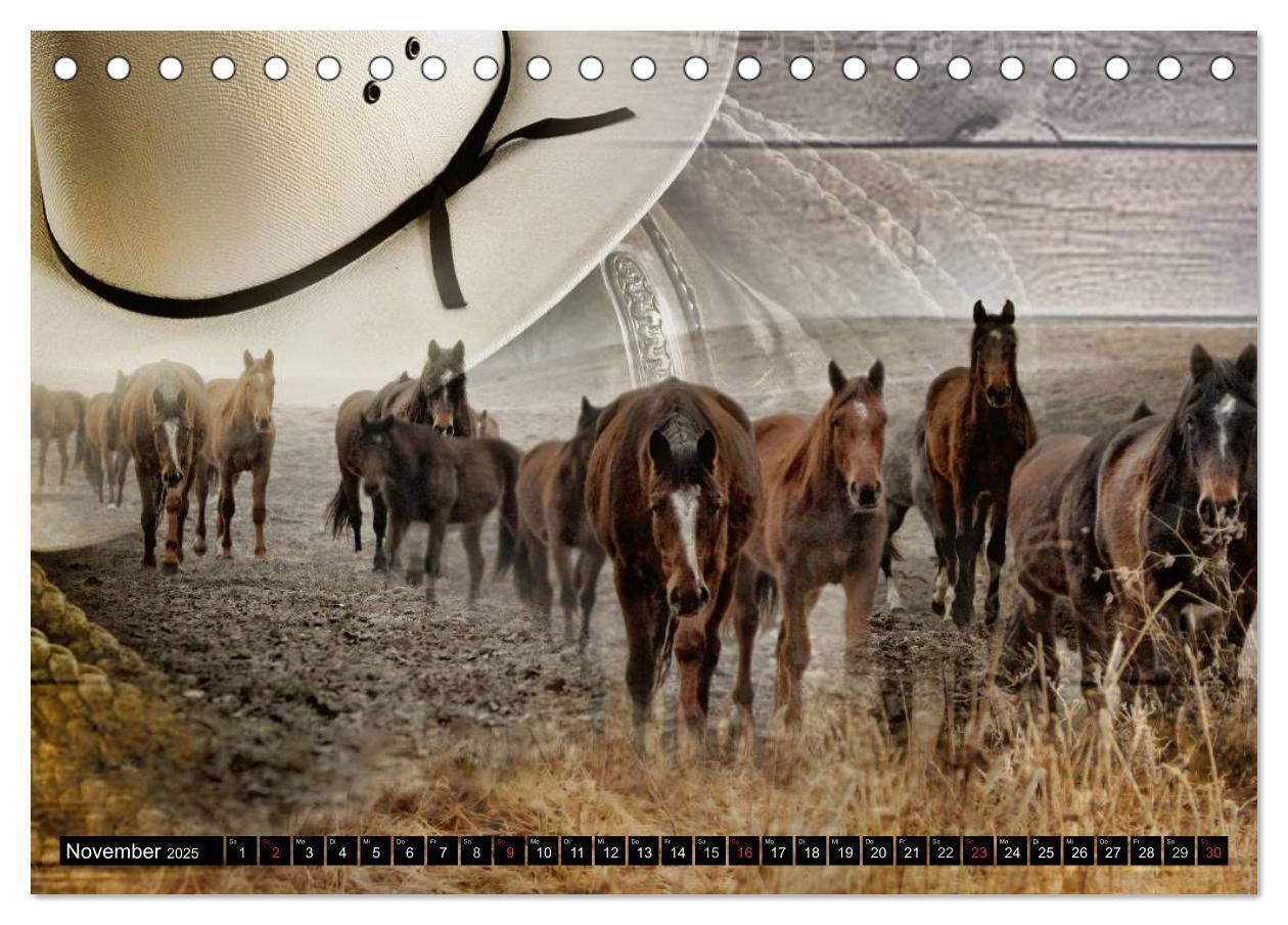 Bild: 9783435489121 | Western und Pferde (Tischkalender 2025 DIN A5 quer), CALVENDO...