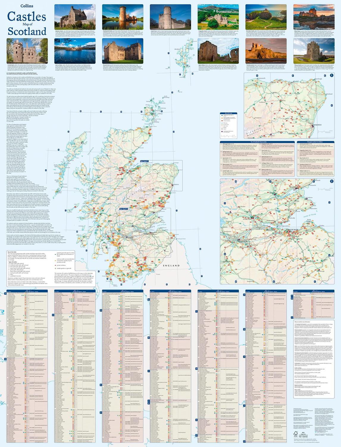 Bild: 9780008368265 | Castles Map of Scotland | Explore Scotland's Ancient Monuments | 2020