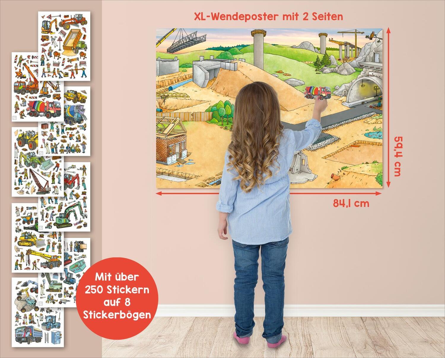 Bild: 9783845857596 | XL Sticker-Poster: Mein XL Sticker-Poster Baustelle | Taschenbuch