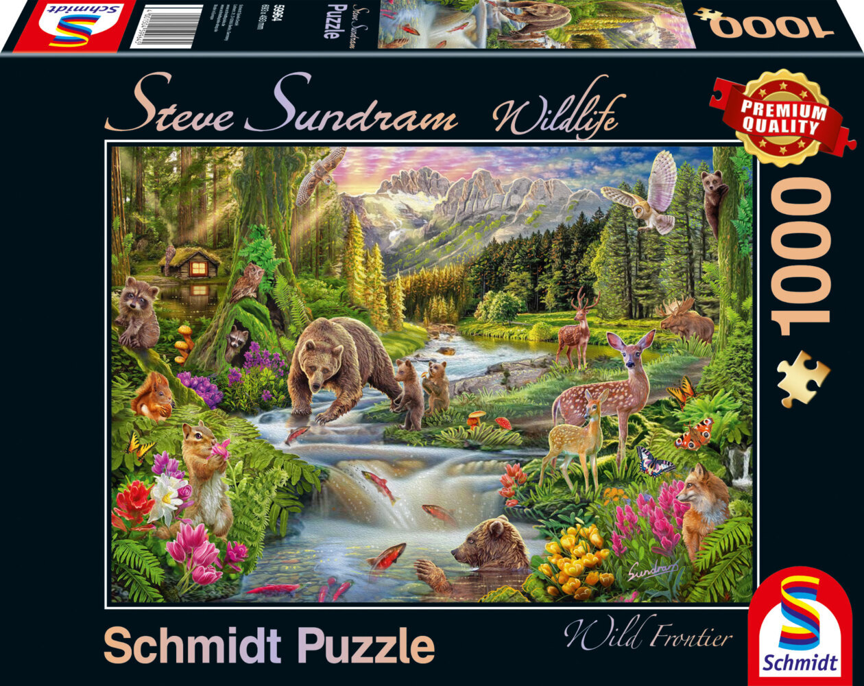 Cover: 4001504599645 | Wildtiere am Waldesrand (Puzzle) | Spiel | In Spielebox | 59964 | 2022