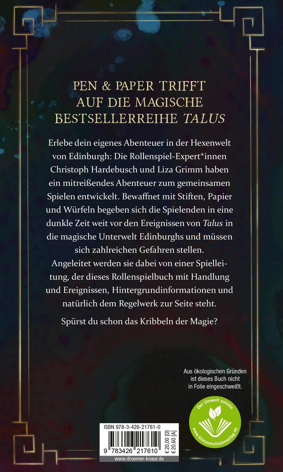 Rückseite: 9783426217610 | Talus - Pen &amp; Paper in der magischen Welt von Talus | Grimm (u. a.)
