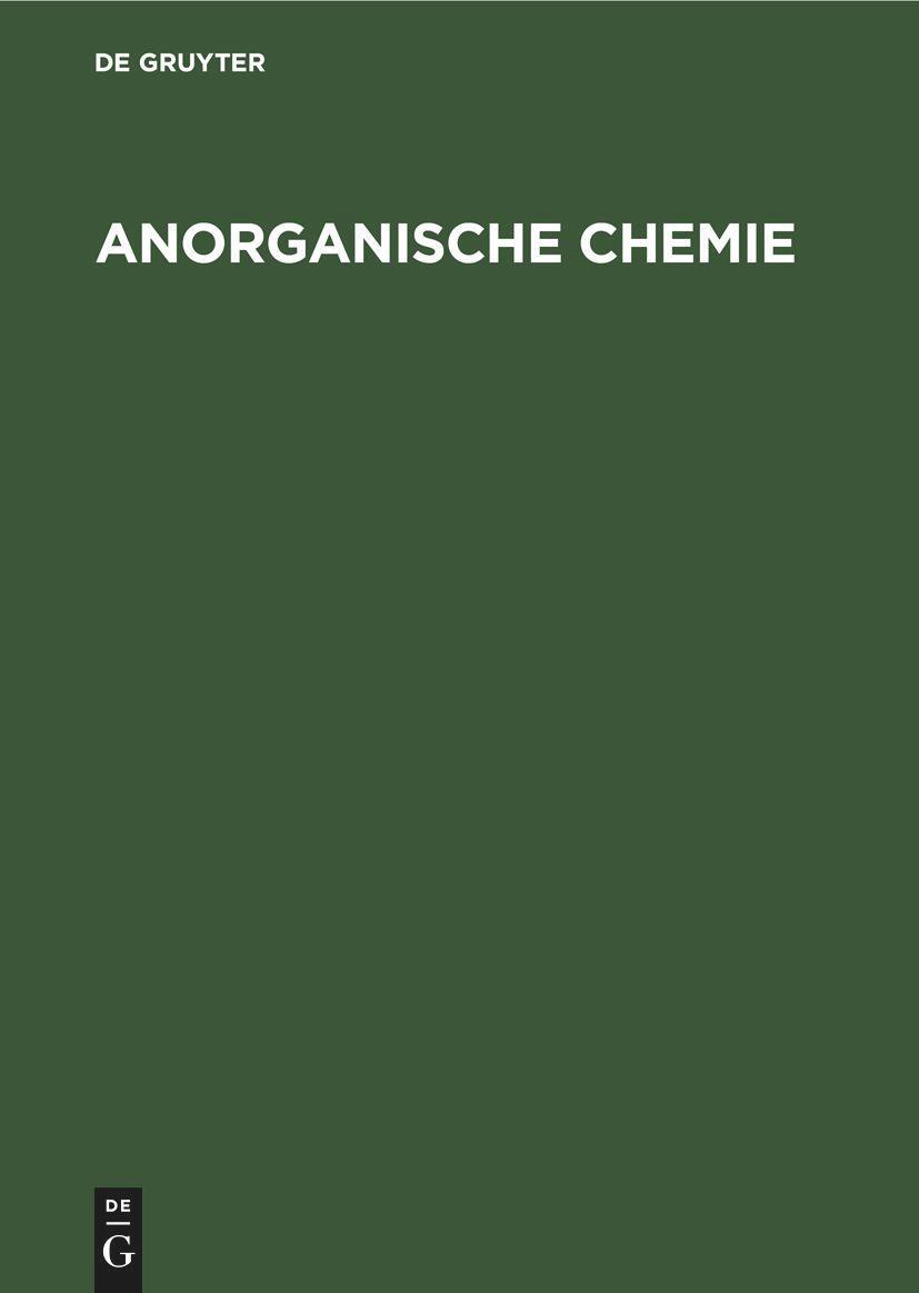 Cover: 9783110174397 | Anorganische Chemie | Erwin Riedel | Buch | HC runder Rücken kaschiert