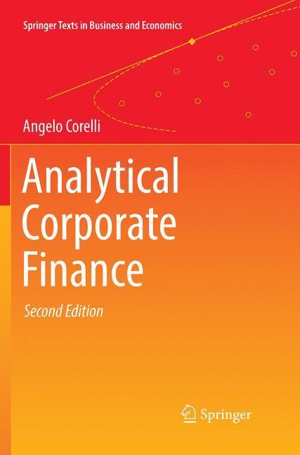 Cover: 9783030070922 | Analytical Corporate Finance | Angelo Corelli | Taschenbuch | XX