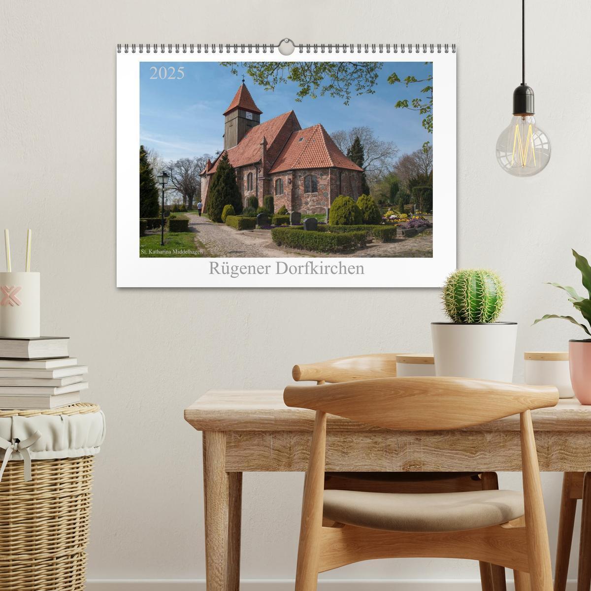 Bild: 9783435816613 | Dorfkirchen auf Rügen (Wandkalender 2025 DIN A3 quer), CALVENDO...