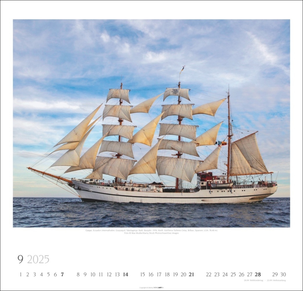 Bild: 9783839900345 | Tall Ships Kalender 2025 | Kalender | Spiralbindung | 14 S. | Deutsch