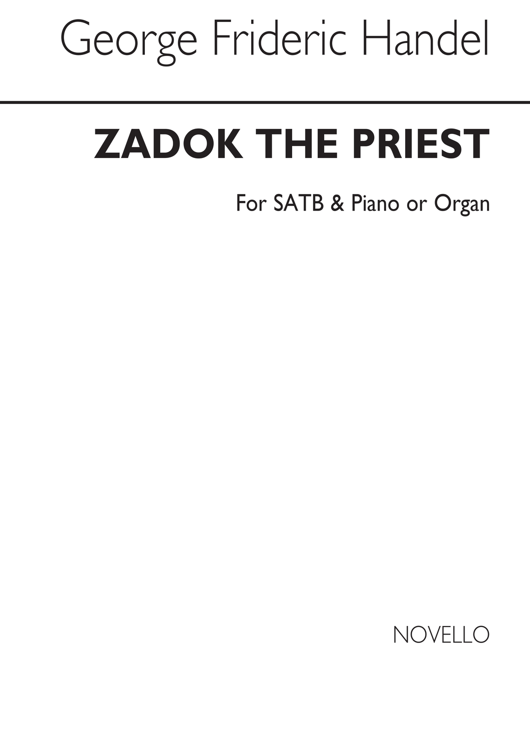 Cover: 9780711988620 | Coronation Anthem No.1 'Zadok The Priest' SSAATBB | Händel | 2001