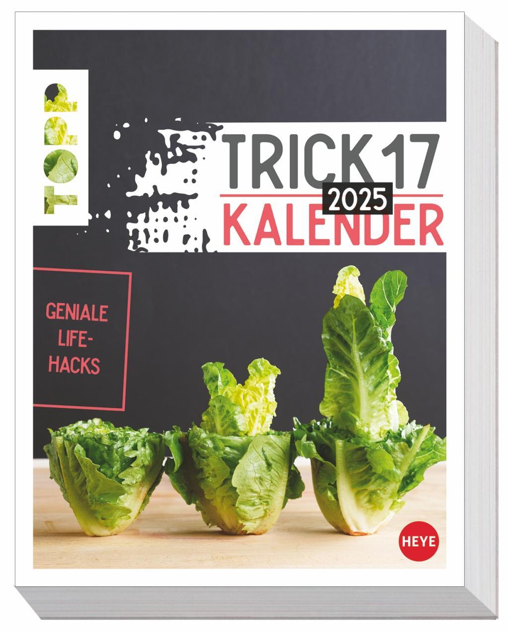 Cover: 9783756406241 | Trick 17 Tagesabreißkalender 2025 | Heye | Kalender | 324 S. | Deutsch