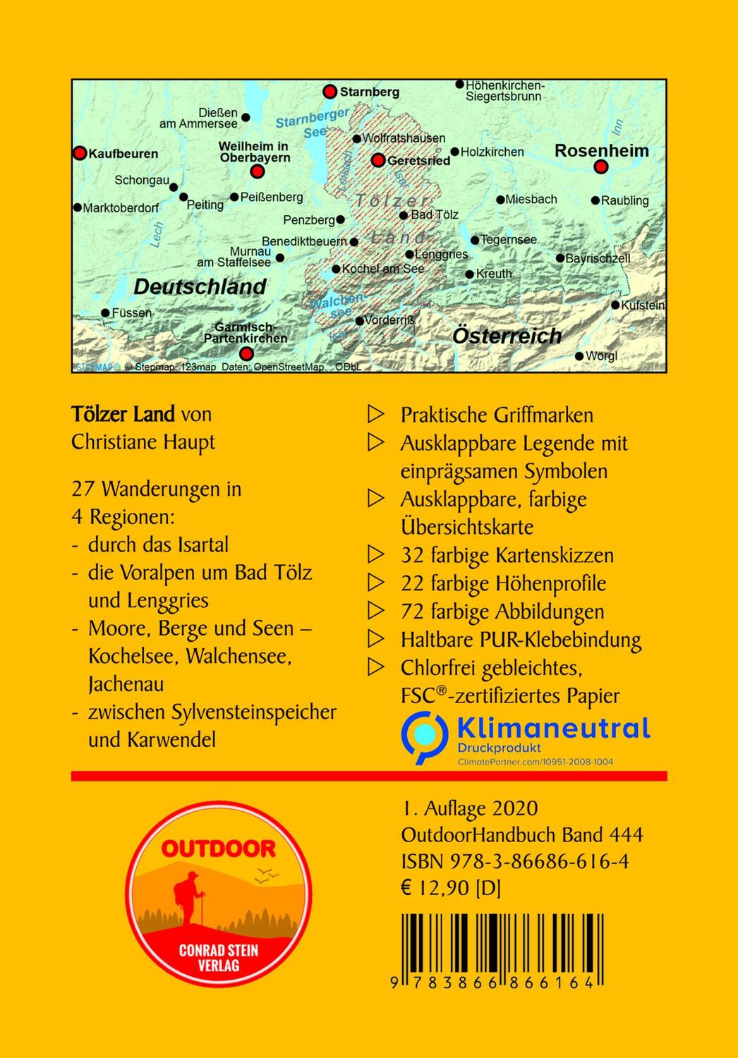 Rückseite: 9783866866164 | Tölzer Land | 27 Wanderungen zwischen Isar und Karwendel | Haupt