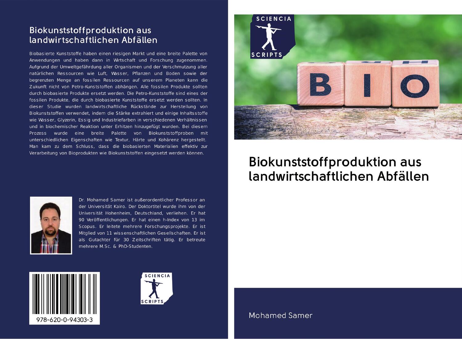 Cover: 9786200943033 | Biokunststoffproduktion aus landwirtschaftlichen Abfällen | Samer