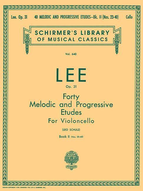 Cover: 9780793548712 | 40 Melodic and Progressive Etudes, Op. 31 - Book 2: Schirmer...