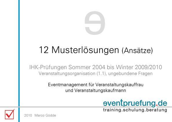 Cover: 9783941050020 | 12 Musterlösungen (Ansätze) | Marco Gödde | Taschenbuch | Deutsch