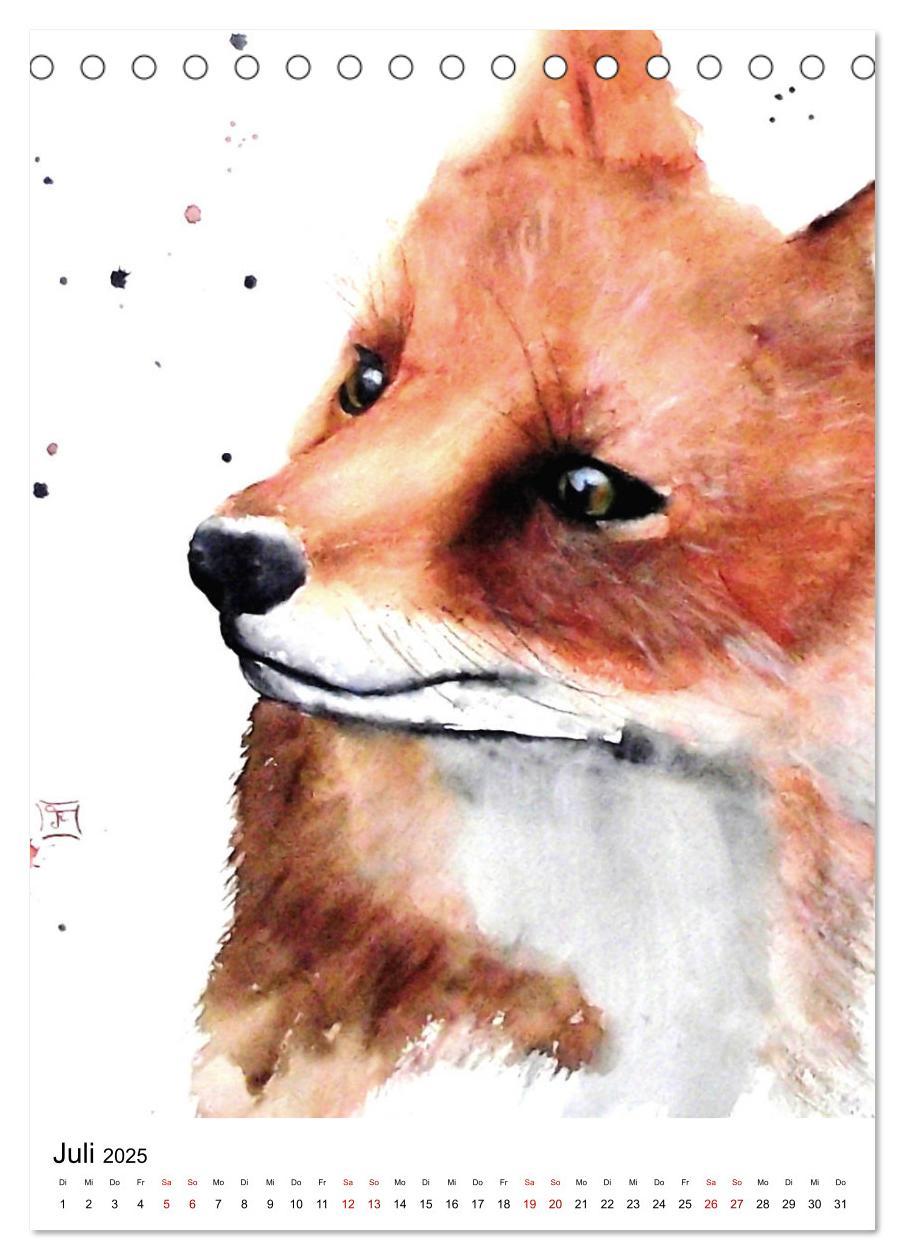 Bild: 9783435989195 | Tiere in Aquarell 2025 - von Ruth Trinczek (Tischkalender 2025 DIN...