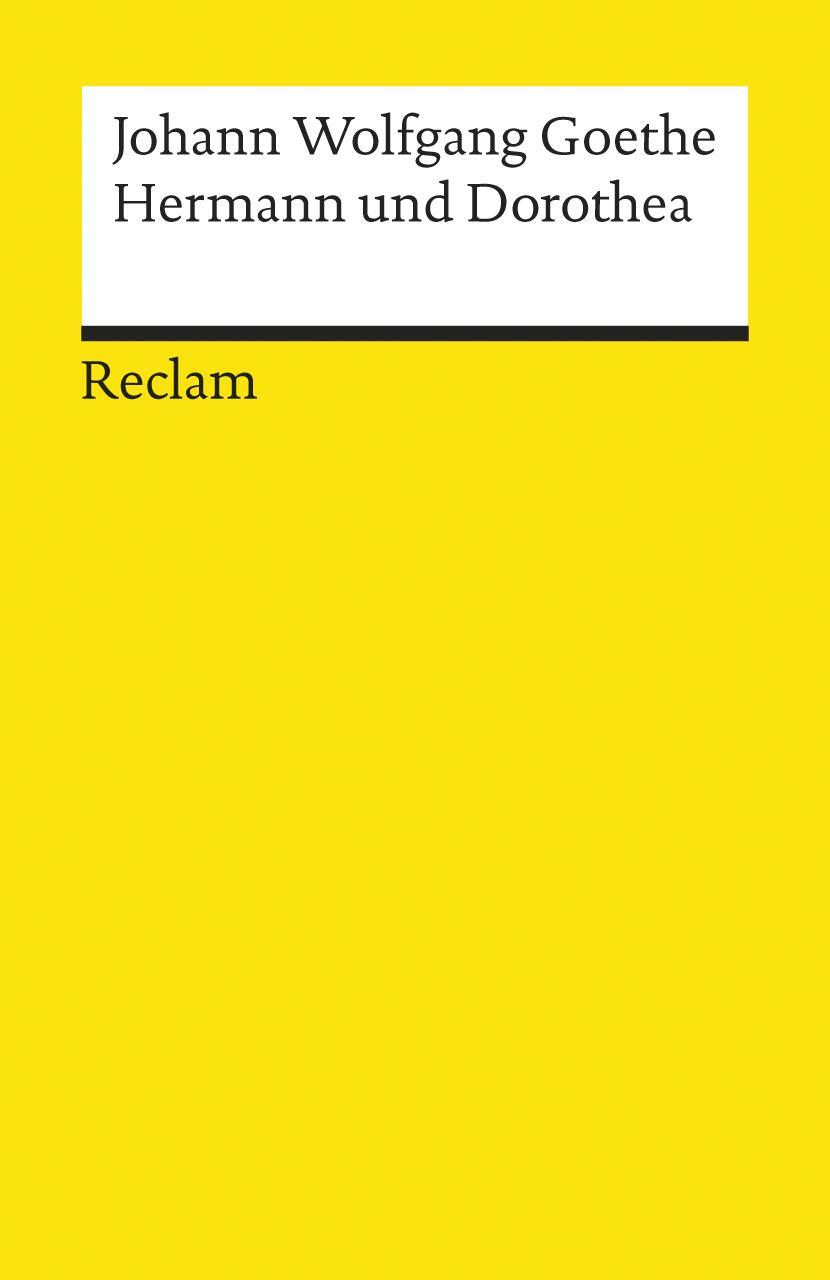 Cover: 9783150000557 | Hermann und Dorothea | Johann Wolfgang von Goethe | Taschenbuch | 1986