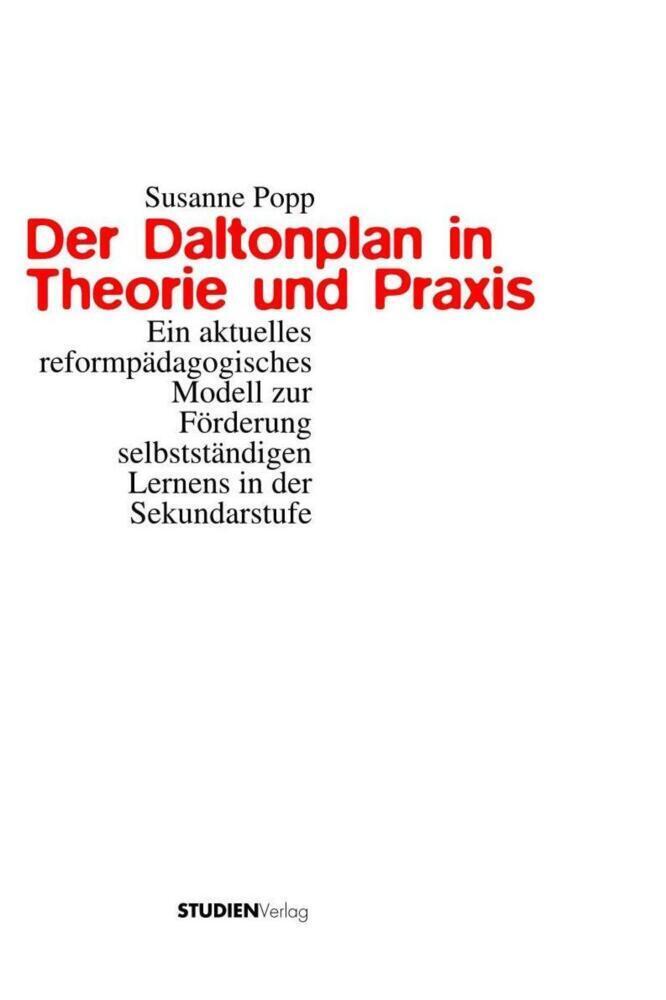 Cover: 9783706513173 | Der Daltonplan in Theorie und Praxis | Susanne Popp | Taschenbuch