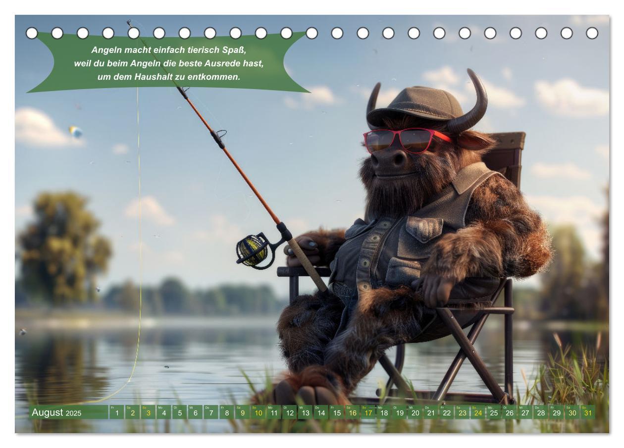 Bild: 9783457174968 | Der tierisch lustige Angler-Kalender (Tischkalender 2025 DIN A5...