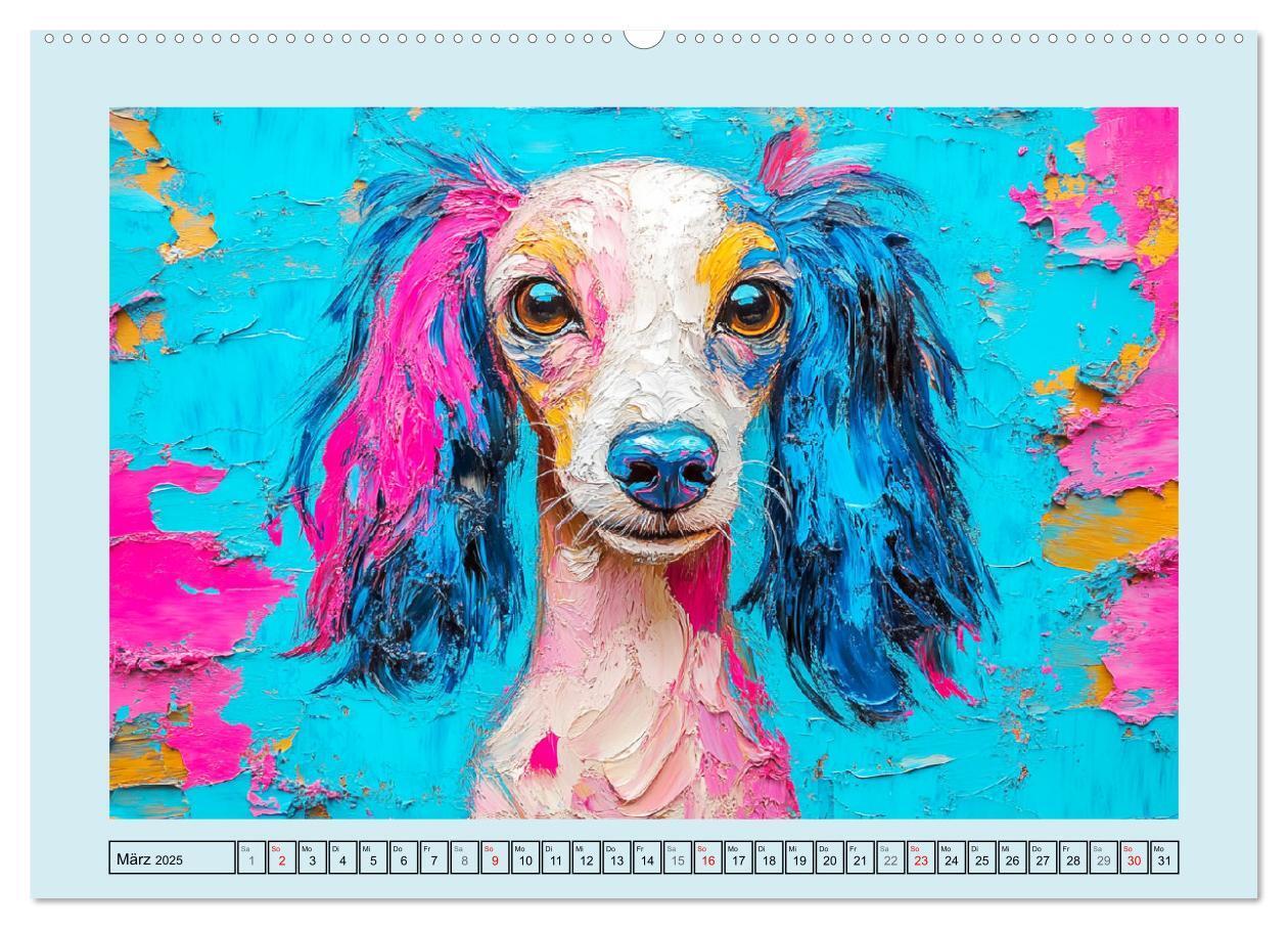 Bild: 9783457200834 | Hunde Paintings. Moderne Portraits in Öloptik (Wandkalender 2025...