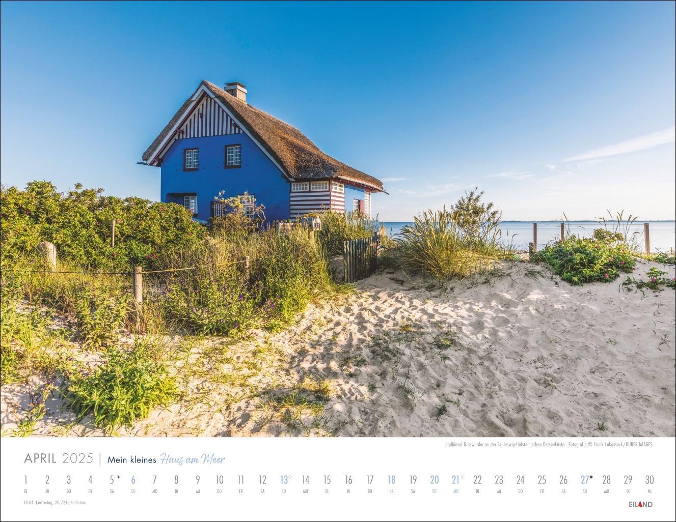 Bild: 9783964023599 | Mein kleines Haus am Meer Kalender 2025 | Kalender | Spiralbindung