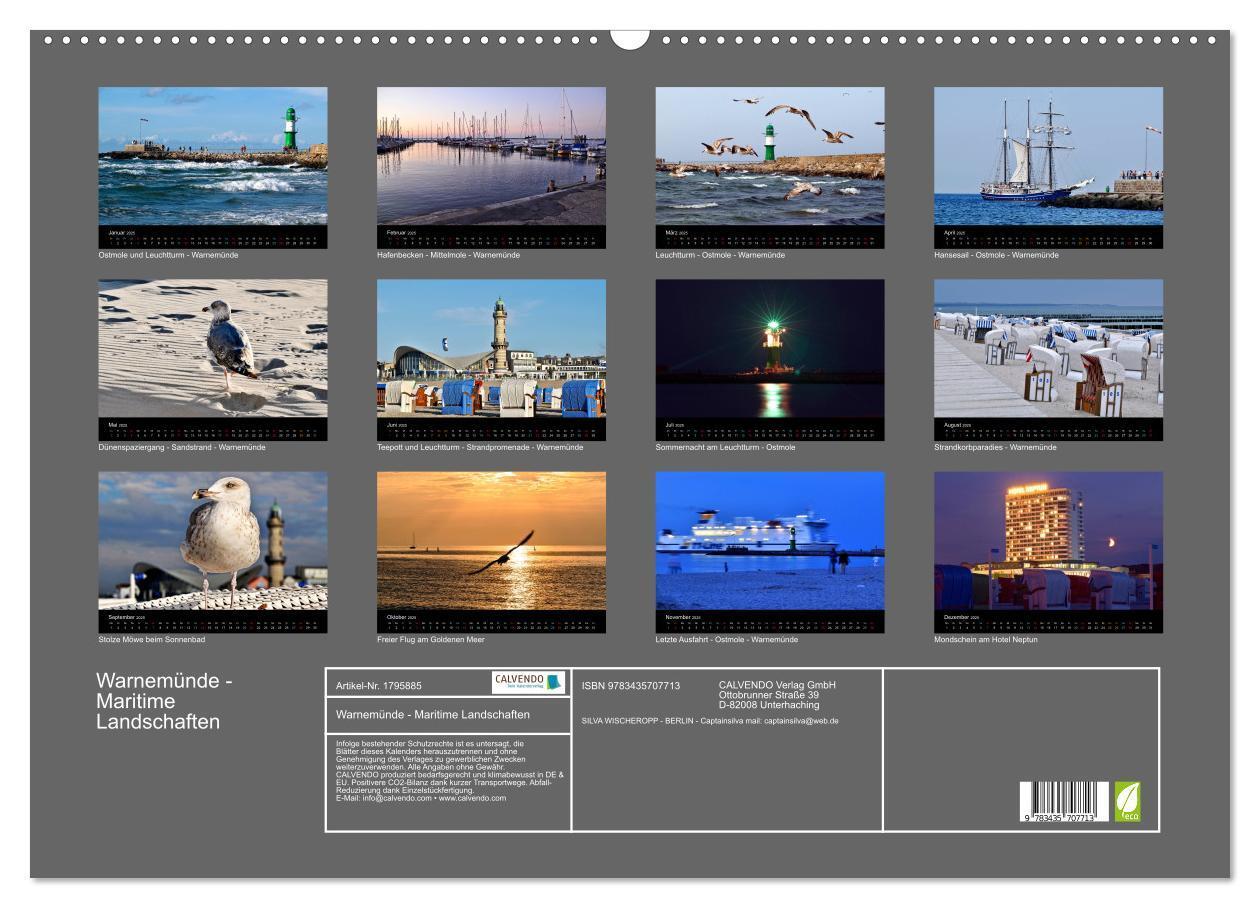 Bild: 9783435707713 | Warnemünde - Maritime Landschaften (Wandkalender 2025 DIN A2 quer),...