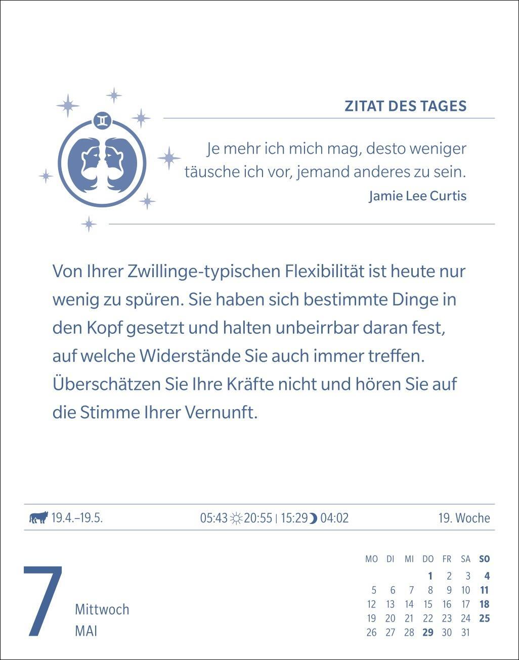 Bild: 9783840033698 | Zwillinge Sternzeichenkalender 2025 - Tagesabreißkalender - Ihr...