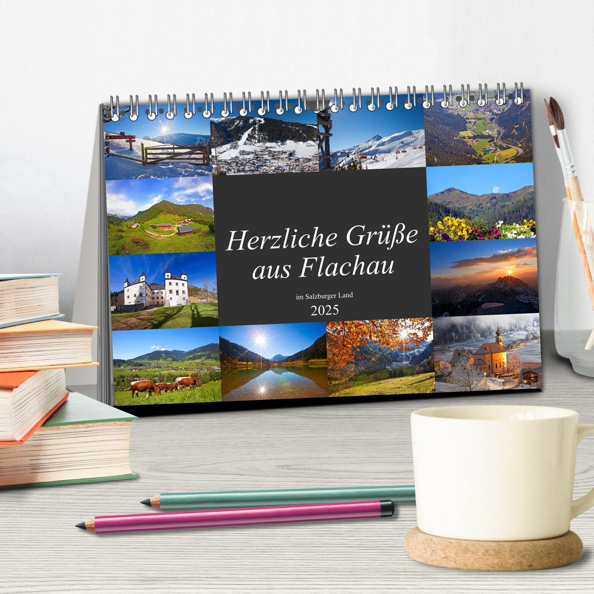 Bild: 9783435384051 | Herzliche Grüße aus Flachau (Tischkalender 2025 DIN A5 quer),...