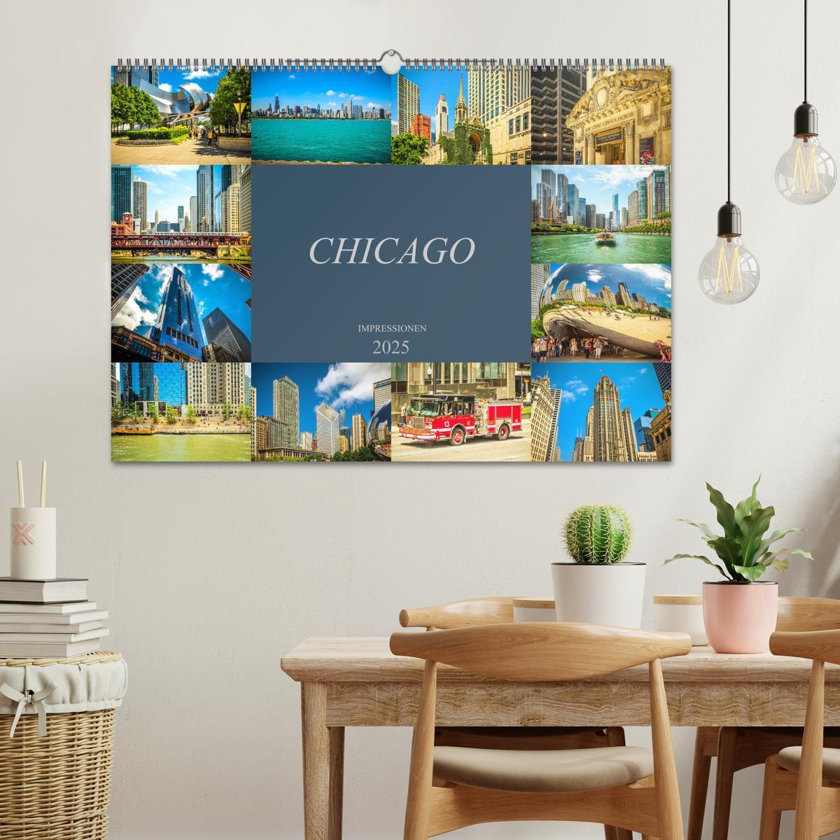 Bild: 9783435358489 | Chicago Impressionen (Wandkalender 2025 DIN A2 quer), CALVENDO...