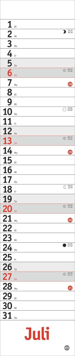 Bild: 9783756406364 | Langplaner mini, rot 2025 | Heye | Kalender | Bürokalender Heye | 2025