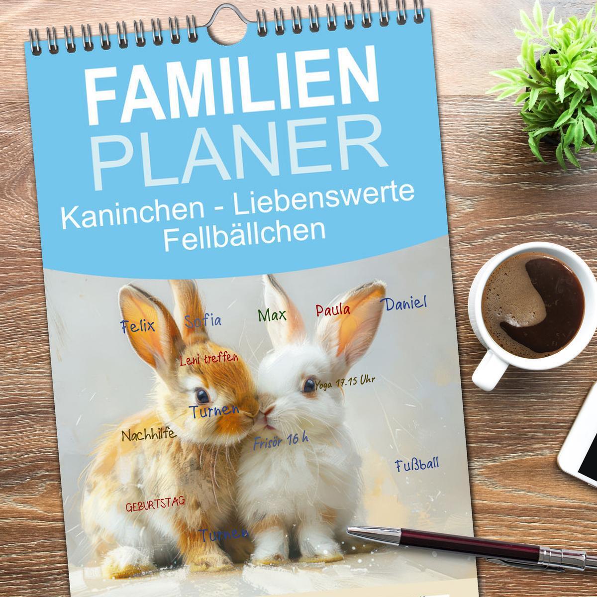 Bild: 9783457195024 | Familienplaner 2025 - Kaninchen - Liebenswerte Fellbällchen mit 5...