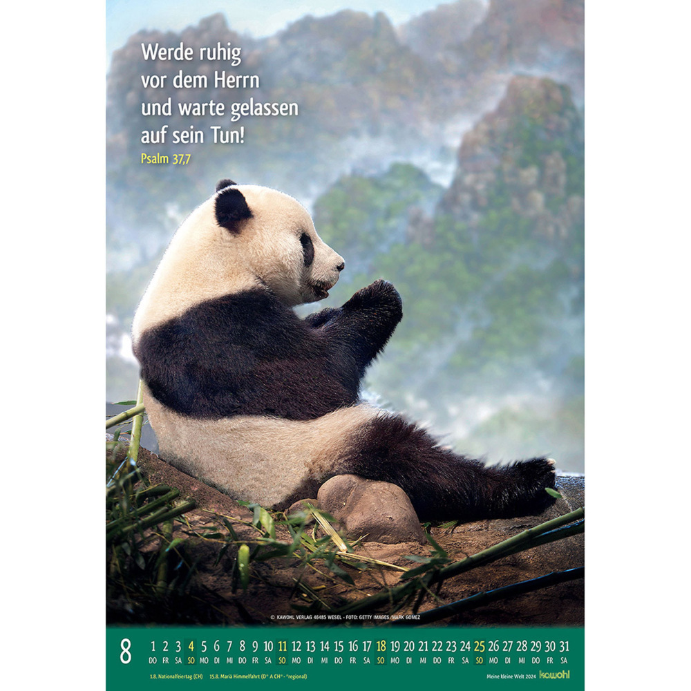 Bild: 9783754845042 | Meine kleine Welt 2024 | Tierkalender mit Bibelworten | Kalender