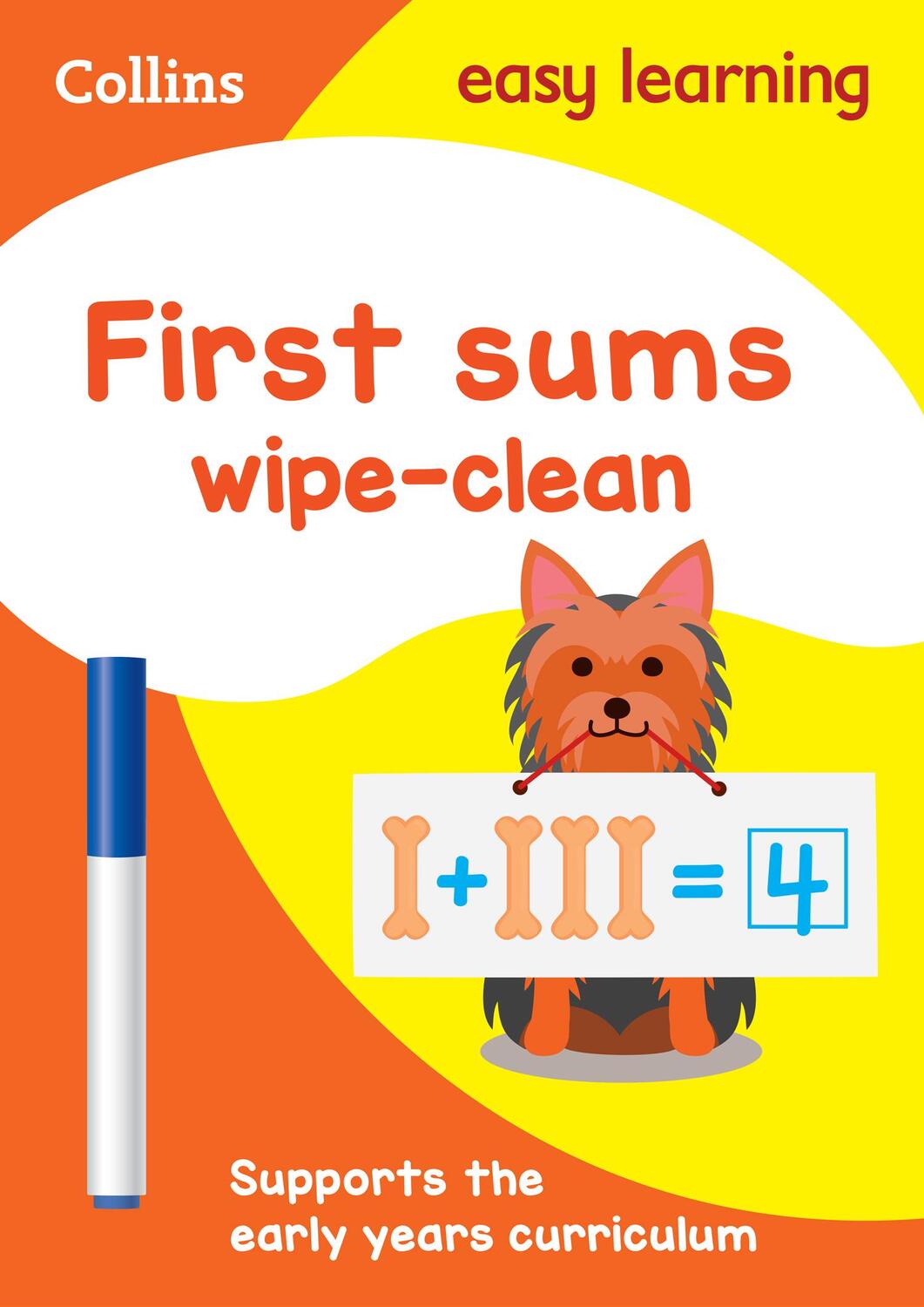Cover: 9780008212940 | First Sums Age 3-5 Wipe Clean Activity Book | Ideal for Home Learning