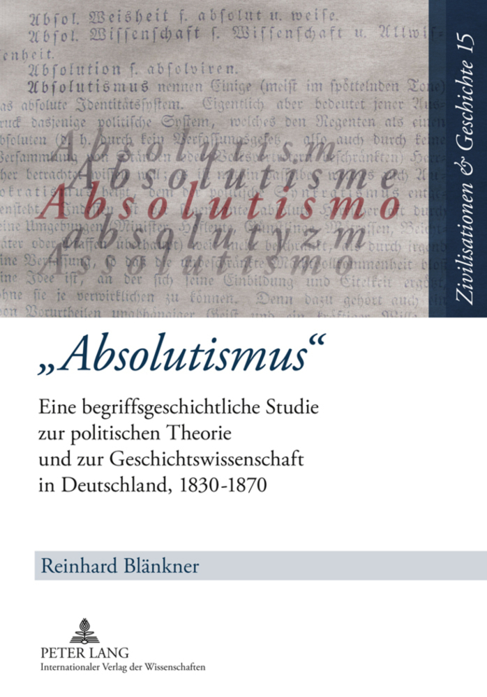 Cover: 9783631604281 | "Absolutismus" | Reinhard Blänkner | Buch | Deutsch
