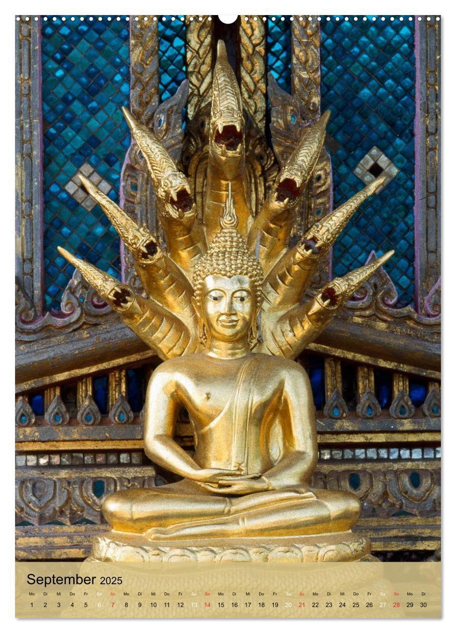 Bild: 9783457009925 | BUDDHA in GOLD (Wandkalender 2025 DIN A2 hoch), CALVENDO...