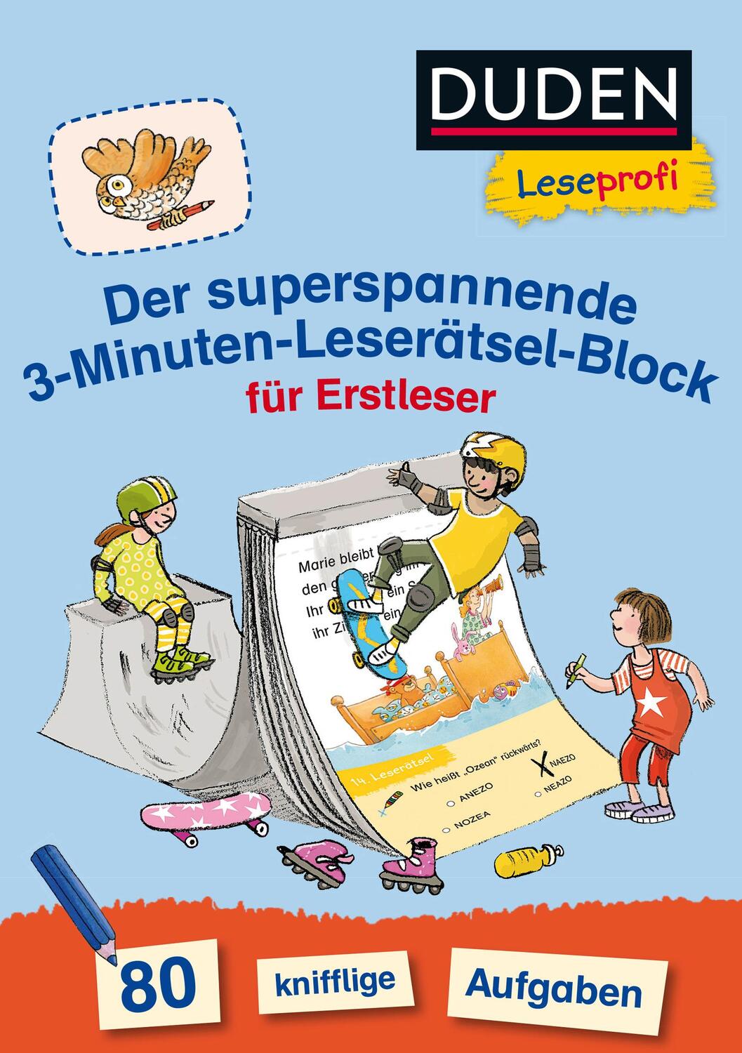 Cover: 9783737333849 | Duden Leseprofi - Der superspannende 3-Minuten-Leserätsel-Block für...