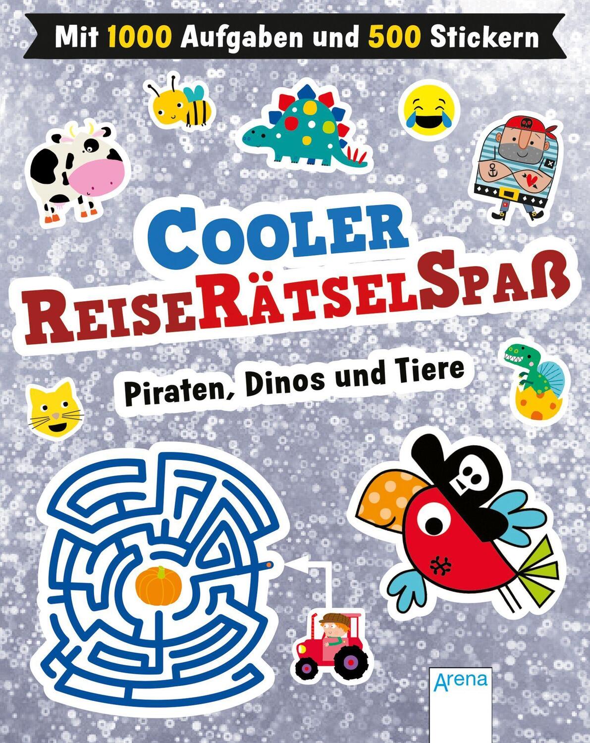 Cover: 9783401717074 | Cooler Reiserätselspaß. Piraten, Dinos und Tiere (Mit 1.000...