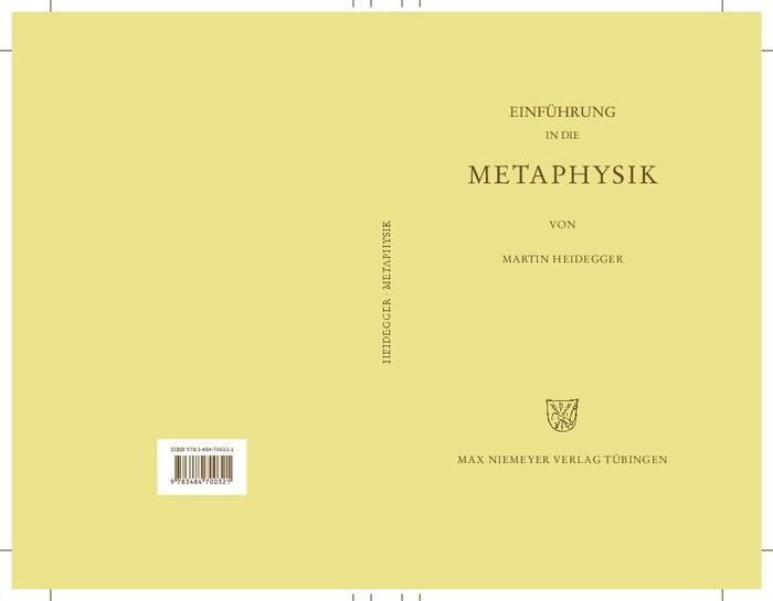 Cover: 9783484700321 | Gesamtausgabe Abt. 2 Vorlesungen Bd. 40. Einführung in die Metaphysik
