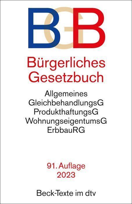 Cover: 9783423531849 | Bürgerliches Gesetzbuch | Taschenbuch | dtv-Taschenbücher Beck Texte