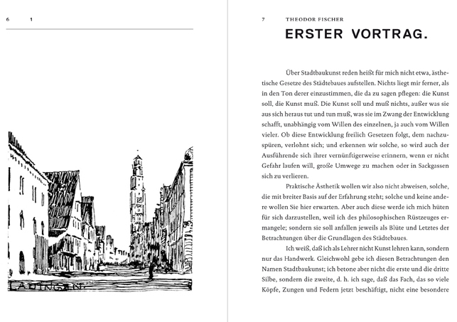 Bild: 9783943866971 | Sechs Vorträge über Stadtbaukunst | Studienausgabe | Theodor Fischer