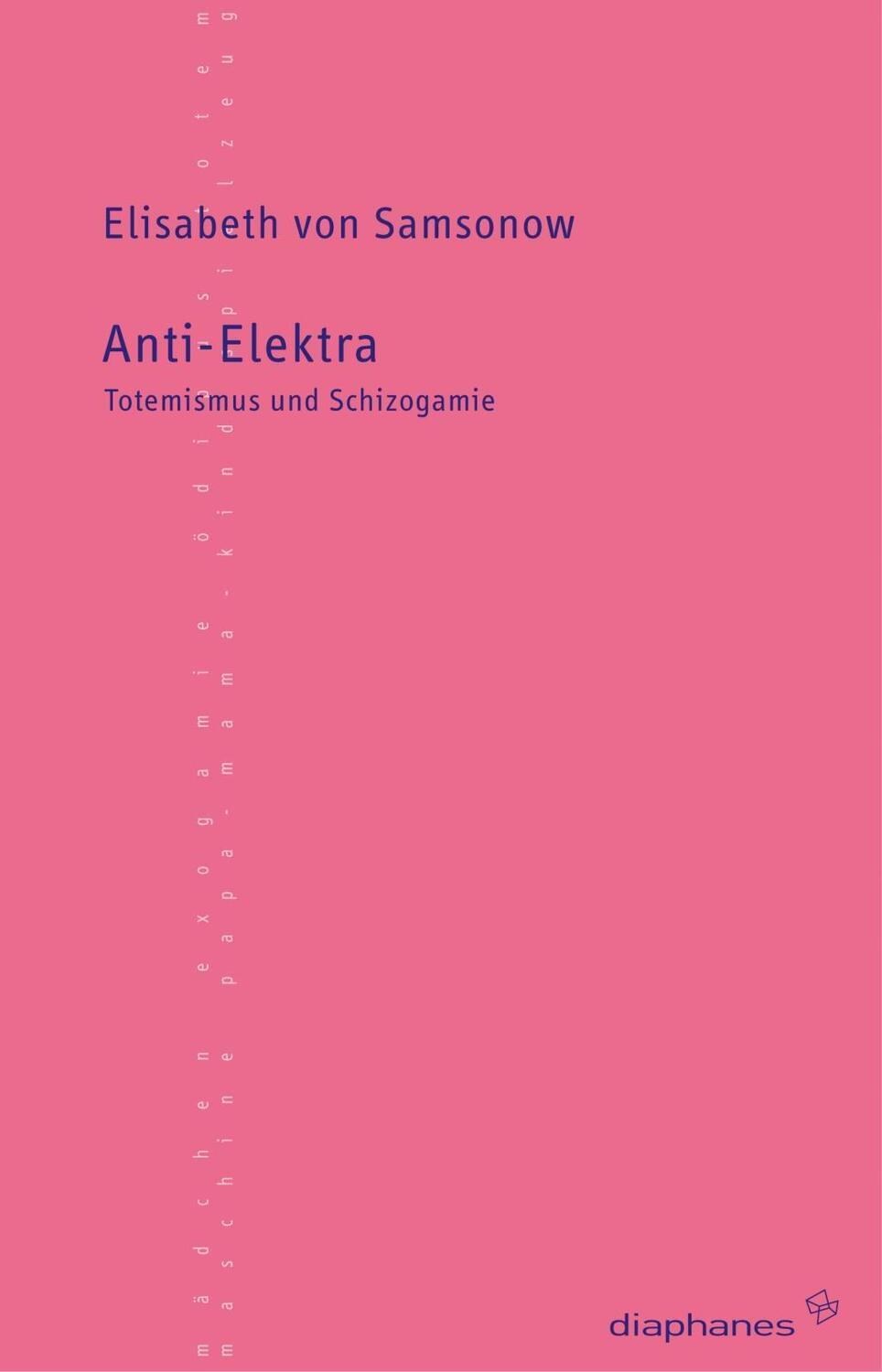 Cover: 9783935300858 | Anti-Elektra | Totemismus und Schizogamie, TransPositionen | Samsonow