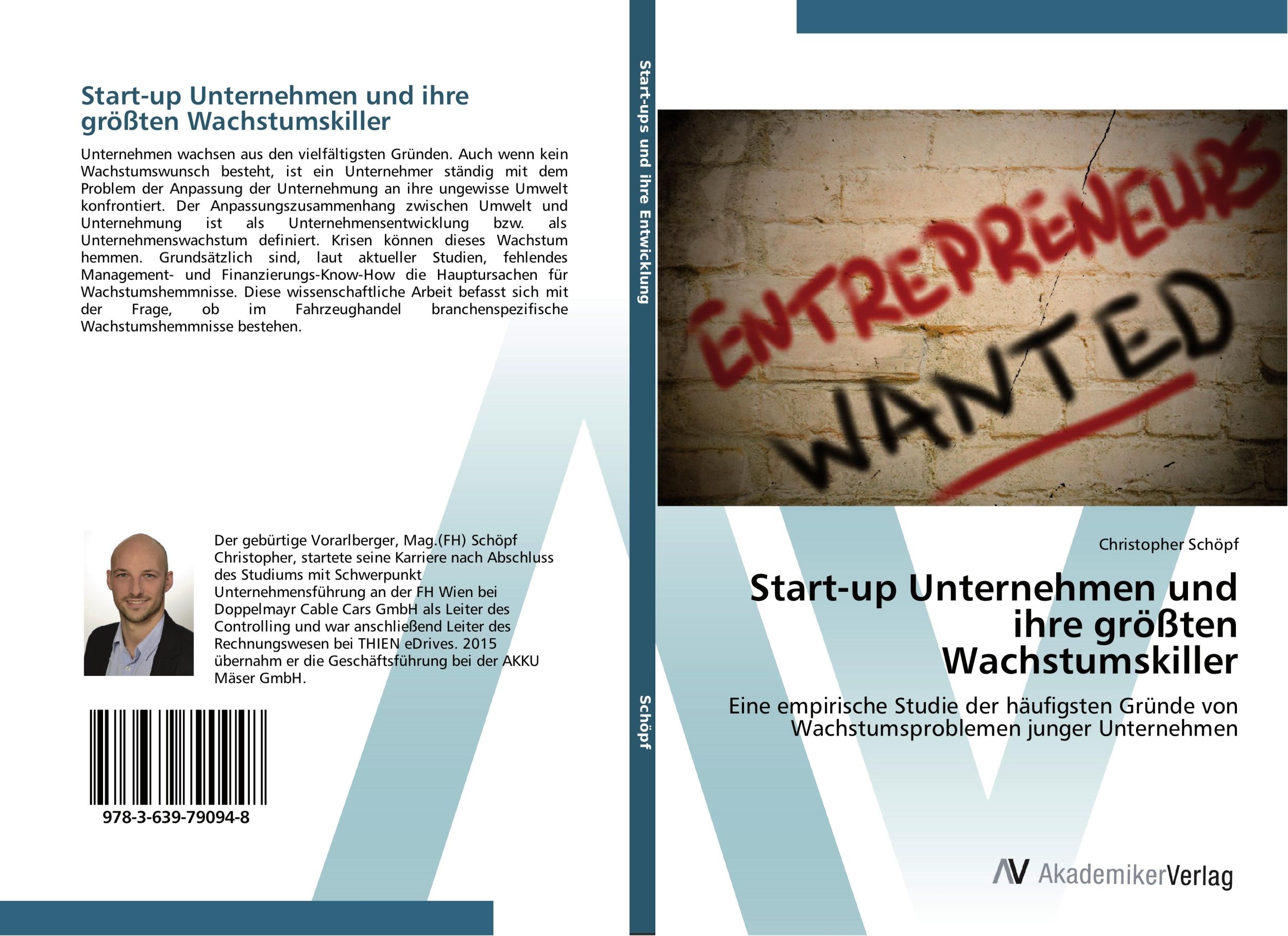 Cover: 9783639790948 | Start-up Unternehmen und ihre größten Wachstumskiller | Schöpf | Buch