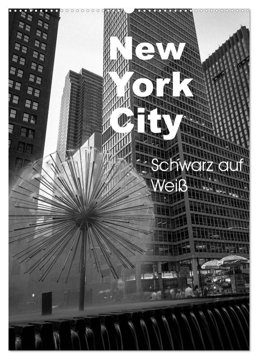 Cover: 9783457034538 | New York City Schwarz auf Weiß (Wandkalender 2025 DIN A2 hoch),...