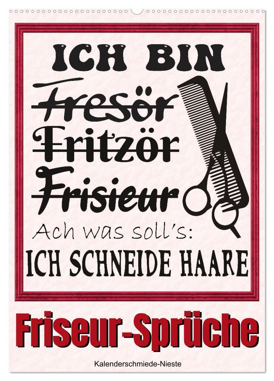 Cover: 9783675986916 | Friseur-Sprüche (Wandkalender 2024 DIN A2 hoch), CALVENDO...